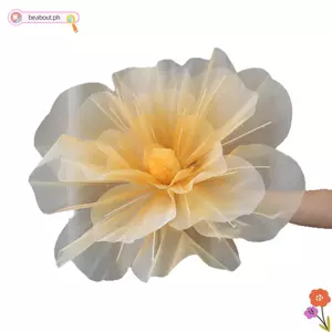 BEABOUT Hoa hồng nhân tạo, Cánh hoa lông tơ 40 / 50 / 60cm Hoa hồng mô phỏng, Đầu hoa lớn Đạo cụ gạc khổng lồ Hoa giả Trang trí sân vườn nhà