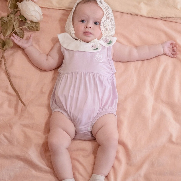 BODYCHIP SỢI TRE BA LỖ CỔ SEN LIL [ SIÊU MỀM, MÁT, MỊN CO DÃN VÀ THẤM HÚT TỐT] SZ 1/3M - 9/12M (HBDC02)
