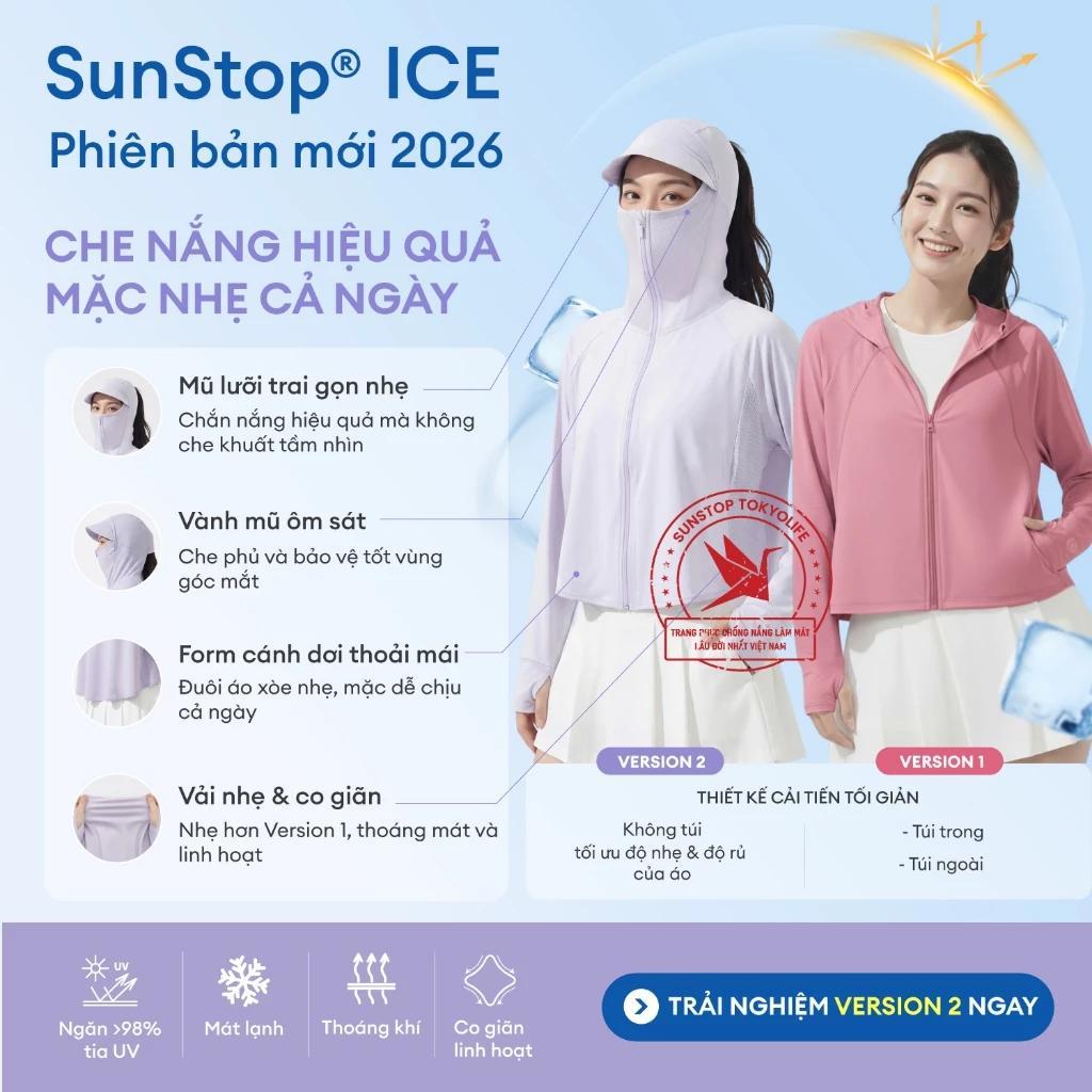 Áo Khoác Chống Nắng Chống Tia UV Nữ Sunstop Ice Form Babydoll Chất Su Lạnh Thoáng Mát 40005331 - TOKYOLIFE