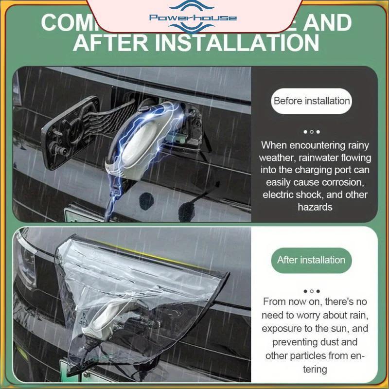 POWER Sạc xe hơi điện Cắm bảo vệ cổng từ tính Vỏ chống nước chống mưa Chống bụi cho trạm sạc cấp 2 ngoài trời.
