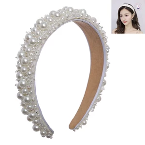 Băng đô Baroque Pearl-Tara dành cho nữ Phụ kiện tóc cô dâu hợp kim có dây thun