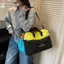 Cheenm Túi du lịch nữ dung tích lớn Vải cao cấp có áo màu lấy cảm hứng Dopa Bộ phận giày chuyên dụng Tách khô / ướt VN