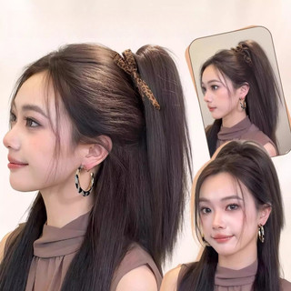 35cm Dài Thời Trang Mới Thẳng Đuôi Ngựa Tóc Giả Cho Nữ Cao Đuôi Ngựa Bím Tóc Nối Dài Đuôi Tóc Giả