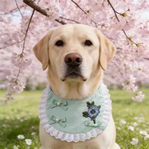 2026 Phong Cách Mới Xuân Hè Nước Bọt Khăn Khăn Yếm Nhỏ Vừa Chó Lớn Husky Samo Golden Retriever Yếm Dễ Thương