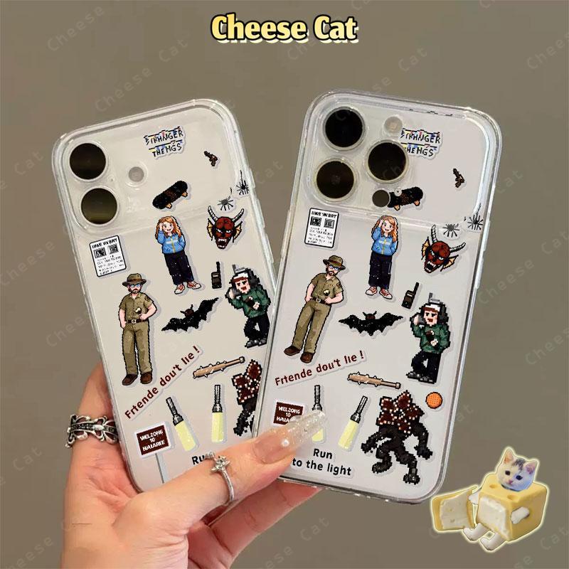 cho Stranger Things Ốp bảo vệ ống kính TPU cho iPhone Xs Max 11 12 Pro 13 14 15 16 Plus 17 Pro Max XR