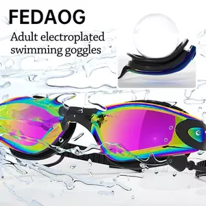 Kính bơi mùa hè FEDAOG, Kính mắt bơi silicon HD, Kính mắt có thể điều chỉnh chống sương mù sáng tạo dành cho nam nữ