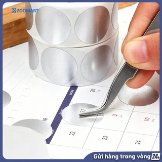 Nhãn dán cào kim loại bạc vàng, 300 cuộn 25mm Phim thẻ cào, Tiết lộ quà tặng, Cào để lộ phần thưởng