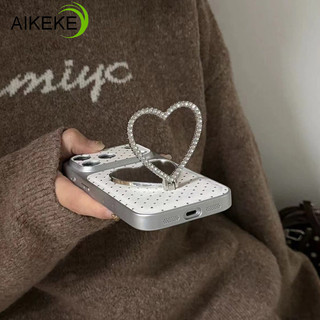 Ốp Điện Thoại Đứng Gương Kim Cương Trái Tim Cho Realme GT8 Pro GT 7T GT6 6T Neo 7X 6 SE P4 P3 Lite P1 Tốc Độ V70S V25 V23i V11S V13 V5 Da PU Vỏ Mềm Chấm Bi Dễ Thương