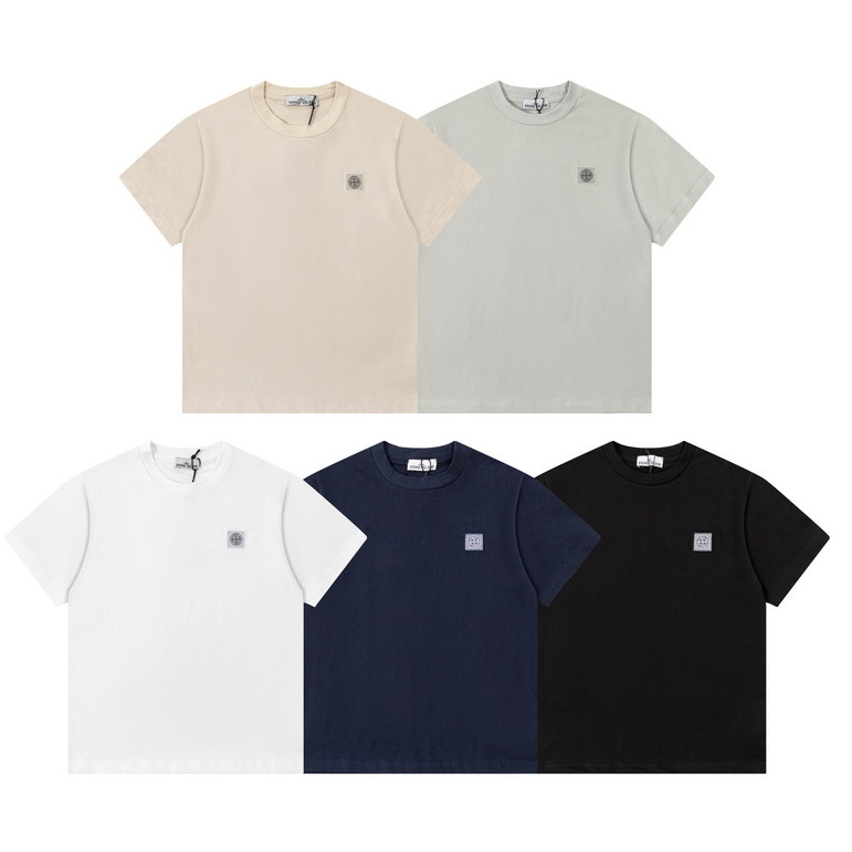 Chất Lượng Cao Phong Cách Mới 360g Nhãn Cổ Điển Sợi Đôi Cotton Nguyên Chất Áo Thun Unisex
