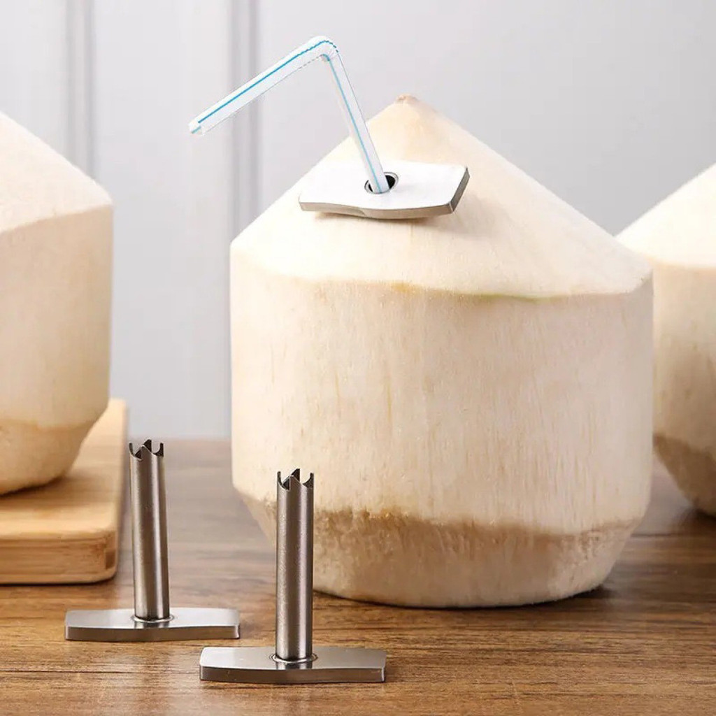 Dụng cụ mở lỗ dừa inox, dụng cụ đặc biệt cho dừa tươi, đục lỗ ống hút nhanh XFXW