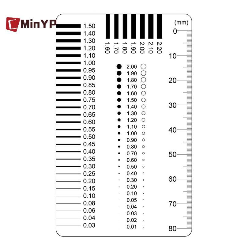 CMinYP Huy Hiệu Đồng Hồ Đo Vết Stain card Thước Đo Điểm Dây Thước Phim Vết Bẩn Tương Phản Thước Glory