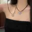 XOITU Phong Cách Trung Hoa Thời Trang Retro Bện Dây Nelace Bướm Hoa Mặt Trăng An Toàn Lo Mặt Dây Chuyền Nelace Nữ Vintage Trang Sức VN