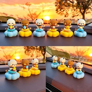 360° Xoay Được 2 Cặp Đôi Gấu Trúc Gấu Bubu Dudu Xe Trung Tâm Bảng Điều Khiển Trang Trí Xe Gắn Đồ Trang Trí Bàn Trang Trí Phụ Kiện