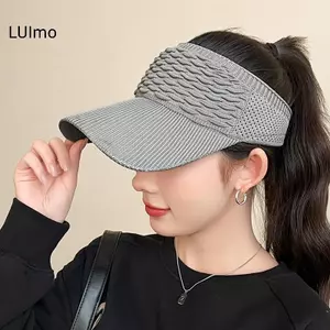 LUImo Mùa Hè Chống Tia UV Mũ Chống Nắng Nữ Rỗng Mũ Du Lịch Bãi Biển Thể Thao Ngoài Trời Tấm Che Mũ Dệt Kim Mũ Bóng Chày SBS