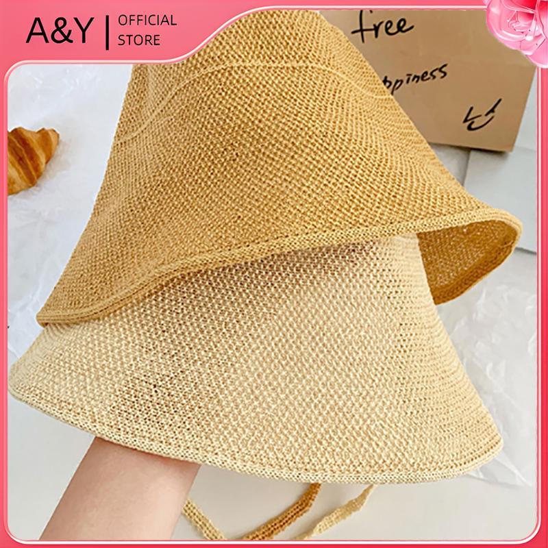 A & Y Linen Straw Regency Bonnets Mũ dành cho nữ Mũ chống nắng Nơ Mũ đi biển Vành rộng lớn Áo choàng Mũ Chapeau Femme Ren ngoài trời Mùa hè.