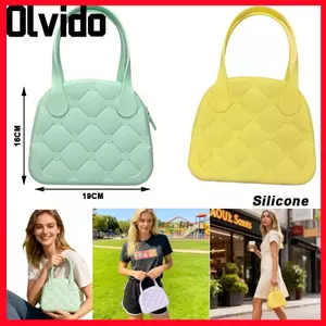 Túi xách nữ OLVIDO, Túi Tote sức chứa lớn nhẹ, Túi đeo vai silicon màu trơn sành điệu và đa năng để đi làm và du lịch