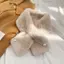 PNPIA- Nữ Lông Thỏ Lông Khăn Đeo Chéo Mùa Đông Ấm Áp Ne Bao Cổ Khăn Cho Bé Gái Hàn Quốc Chống Gió Ngọc Trai Sang Trọng Snood Neerchief