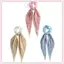 JRP Retro Ruy Băng Scrunchie Handmade Dây Buộc Tóc Co Giãn Đuôi Ngựa Giá Đỡ Vintage Satin Phụ Kiện Tóc Cho Trường Học Và Văn Phòng Nhìn JRP