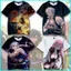 SY3 Anime Demon Slayer Áo Thun Nữ Tay Ngắn Unisex Áo Kimetsu no Yaiba Thường Ngày Rời Graphic Tee Áo Sơ Mi 3D In YS3