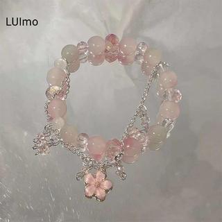LUImo Hoa Hồng Mặt Dây Chuyền Đính Hạt Dây Chuyền Vòng Tay Ngọt Ngào Cho Nữ Trang Sức Hợp Thời Trang Quà Tặng SBS