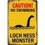 CIFbuy Vintage Loch Ness Quái Vật Ký Hiệu Kim Loại Mảng Mộc Mạc Trang Trí Tường Quà Tặng Ngộ nghĩnh Retro Mới Lạ Tín Hiệu