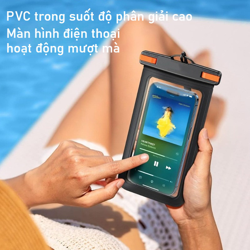 Túi chống nước IPX8 30m - mút nổi, chụp ảnh dưới nước, đi biển du lịch, dây đeo, cho điện thoại