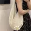 Nhíp Nữ Bện Túi Phong Cách Hàn Quốc Đeo Vai Túi Lười Phong Cách Dệt Kim Rỗng Hoa Đi Biển Túi VN