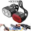 Bộ đèn hậu đèn pha xe đạp ICUCKO, Đèn pha LED siêu sáng có thể sạc lại Đèn hậu có thể sạc lại độ sáng cao Di động Đèn sạc siêu sáng Đi xe đạp