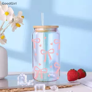 3D UV DTF Chuyển Stiers 16oz Cốc Bọc Hoạt Hình Nơ In Hình Cho DIY Thủy Tinh Gốm Kim Loại Da VN