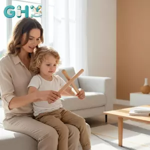 GHX Gỗ Cổ Điển Nhịp Điệu Gậy 2 Gói Trẻ Em Trống Gậy Cầm Tay Bộ Gõ Đồ Chơi Âm Nhạc Cho Giáo Dục Sớm VN