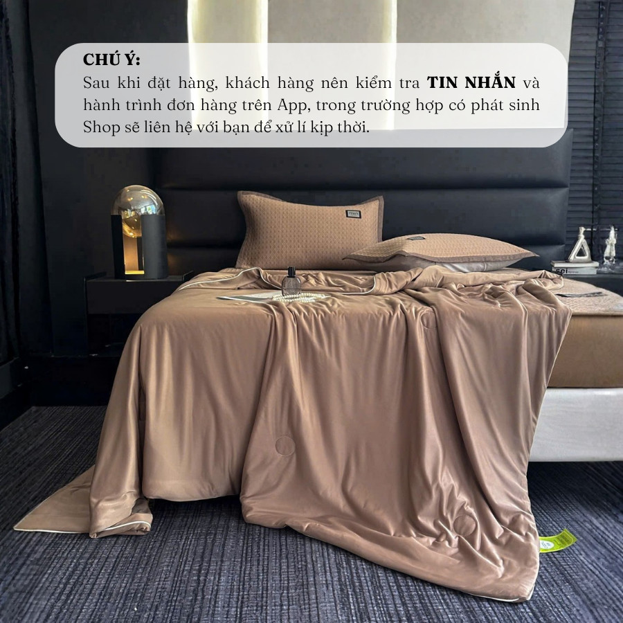 (CH704) Chăn hè thun lạnh độ thoáng mát cực cao kèm lớp bông êm ái, tông màu basic, tinh tế Memminbedding Luxury - D1