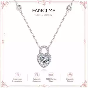 FANCIME "Khóa trái tim" Vòng cổ bạc Sterling