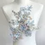PYCOU Sequin Đính, Hoa Đính Hạt Lưới Thêu Hoa Đính, May Miếng Dán Kim Cương Giả Thêu Kích Thước Lớn Ren Hoa Vải Viền Đầm Dự Tiệc