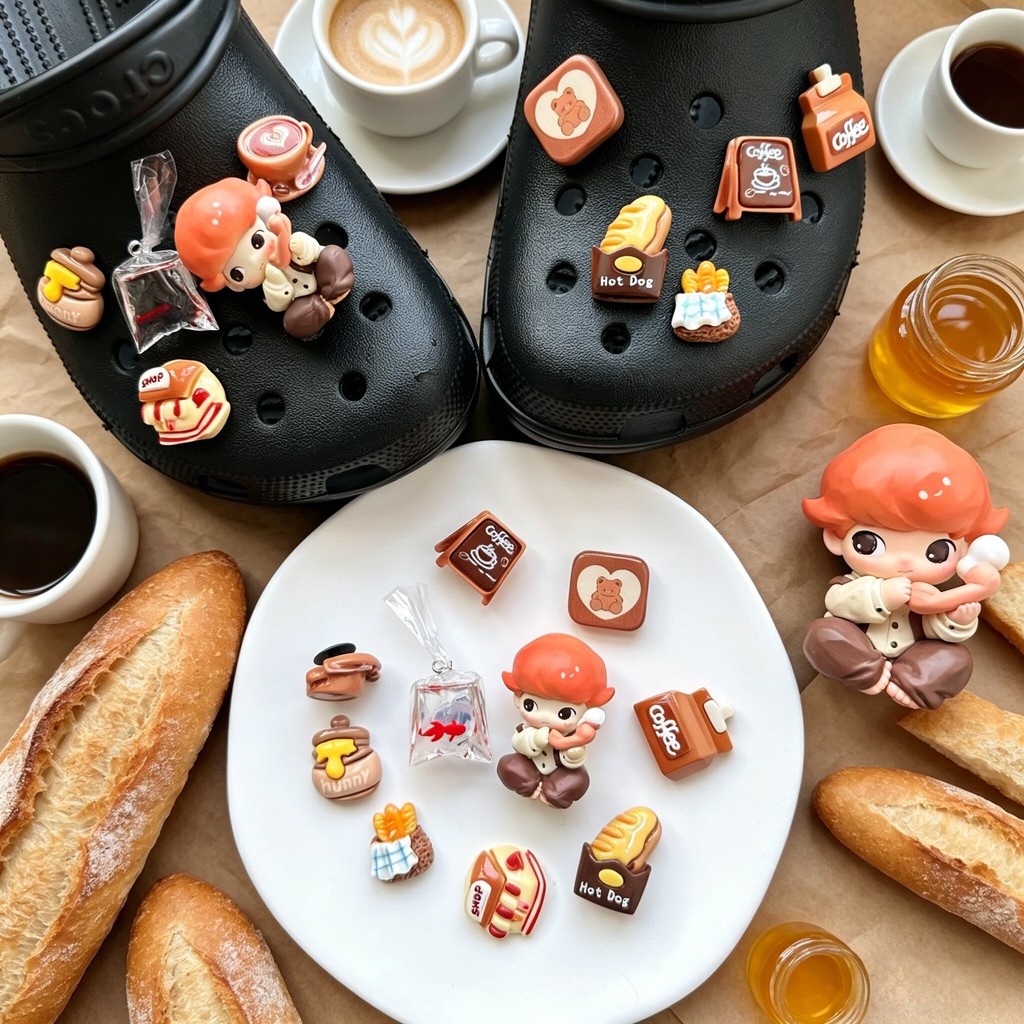 Phụ kiện giày lỗ dễ thương có thể tháo rời, hoa trang trí sáng tạo, phù hợp nhiều loại giày