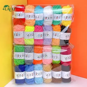 Springevenstar 12 Cái Mềm Mại Ấm Áp DIY Cotton Len Sợi Mềm Chất Lượng Tốt Tay Đan Chủ Đề Cho Handmade Đan Móc Sợi Springevenstar