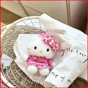 BH2 Sanrio Hello Kitty Plushie Túi búp bê Cotton sang trọng dâu tây dễ thương Charm HB2