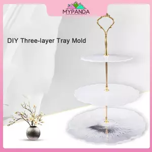 MYPANDA Khay Đĩa Trái Cây Tròn Không Đều Nhựa Khuôn Silicon DIY Coaster Epoxy Khuôn Thủ Công.