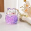 Mới Dầu Đầy Chai Cát Cát Acrylic Hạt Dạ Quang Nhiều Màu Sắc Mèo May Mắn Móc Khóa Mặt Dây Chuyền