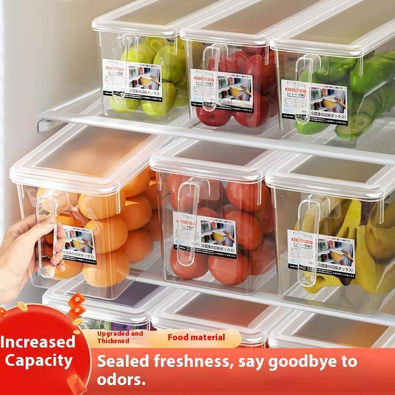AN.MART 1 Hộp Bảo Quản Tủ Lạnh Bằng Nhựa Trong Suốt Nhà Bếp Tủ Lạnh Tổ Chức Cho Rau Củ Quả Trứng Thực Phẩm Gia Đình Hộp Đựng Tươi VN