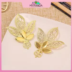 MYPANDA Lá Vàng Hoa Kết Nối Sắt Filigree Quấn DIY Sổ Lưu Niệm Trang Trí Nhà Tôn Trang Thủ Công Kim Loại.