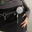 Dây thắt lưng kim loại bạc cổ điển dành cho nữ Gothic Cross and Flower sel Belt Thời trang Trang sức cơ thể sang trọng cho váy