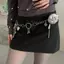Dây thắt lưng kim loại bạc cổ điển dành cho nữ Gothic Cross and Flower sel Belt Thời trang Trang sức cơ thể sang trọng cho váy