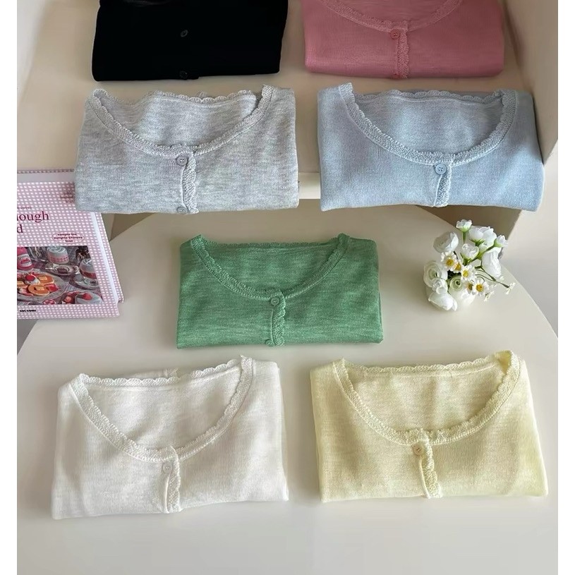 nimstudio | cardigan len mỏng khoác ngoài style đơn giản