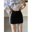 Áo thun ngắn tay in hình hoạt hình phong cách Hàn Quốc mùa hè + Váy ngắn hai @ -
