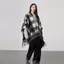 PNPIA-Áo Cho Nữ Mùa Đông Poncho Ấm Khăn Choàng Hai Mặt Thiết Kế Thiện Chăn Khăn Sang Trọng Cashmere Pashmina Mũi Trộm