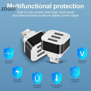 Bộ mở rộng sạc USB trên ô tô JINHF 2.0 Bộ chia USB mở rộng 3 cổng có đèn báo cắm và chạy 3 trong 1 cho điện thoại thông minh Hub HOT