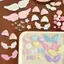 JRP 10 Chiếc Hoạt Hình Dễ Thương Cánh Nơ Ngôi Sao Thẻ Trang Trí Ngọt Ngào DIY Handmade Kẹp Tóc Phụ Kiện Quà Tặng DIY May Chất Liệu JRP