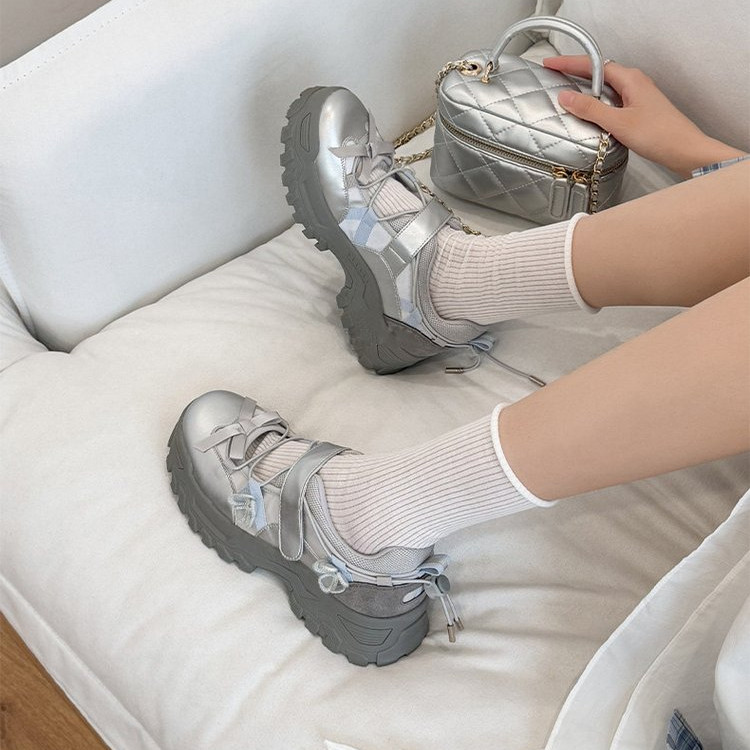 Mùa Hè Phong Cách Mới Mũi Tròn Dây Đế Bằng Đại Học Đế Dày Mary Jane Giày PU Thời Trang Thoải Mái Mặc Bên Ngoài Chống Trơn Trượt Thoáng Khí Giày Thể Thao Ba Lê Nữ Giày Thường Ngày Nhà Máy Giá Bán Buôn