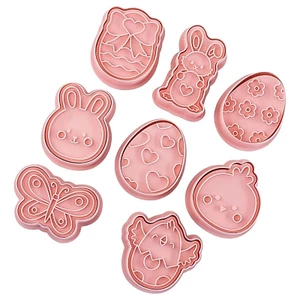 Cc 8 Chiếc Hoạt Hình Thỏ Gà Con Bánh Quy Shapers Cho Gia Đình Nướng Bánh Quy Khuôn Nhựa Tiệc Cưới Món Tráng Miệng Máy Nướng Dụng Cụ