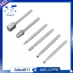 6 Chiếc HSS Xoay Đa Dụng Cụ Burr Định Tuyến Định Tuyến Bit Mill Cutter Đính Kèm Cho
